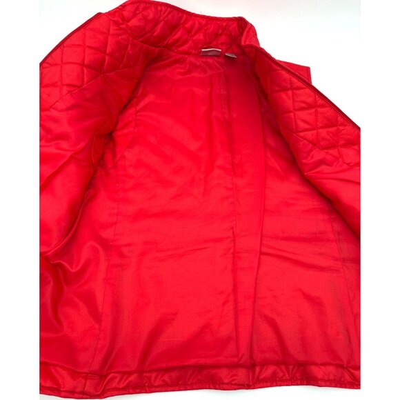 Chico’s Size 2 Red Quilted Vest Double Zipper Lined Teacher School Casual - Picture 13 of 14